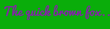 Image with Font Color 8521A9 and Background Color 0AAD0A